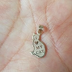 I LOVE MY CAT CHARM PENDANT NECKLACE
